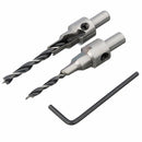 2pcs 4mm-5mm HSS 5 Flute Countersink Drill Bits Set Reamer Woodworking Chamfer
