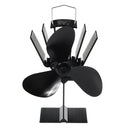 EQ2-BK(3BL) Heat Powered Wood Stove Fan Silent Eco-Friendly Fireplace Fan for Wood Log Burner