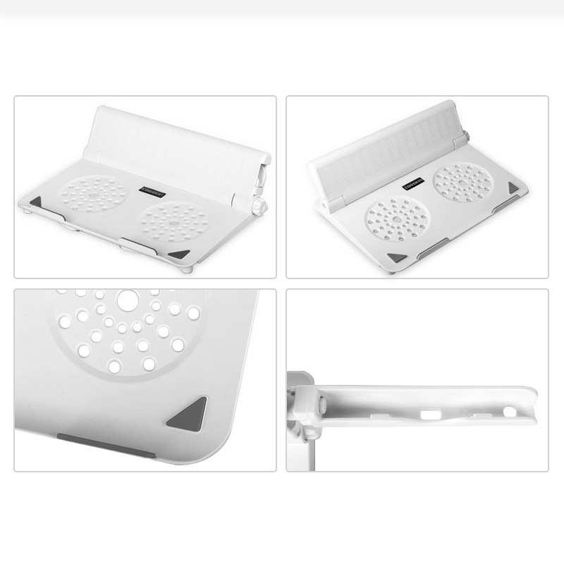 KUQI 033 Laptop lift Stand Notebook Cooling Pad Phone Stand Adjustable Height Cooler Universal for 10-17 Inch Laptops