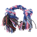 Family Dogs Pets Multicolor Braided Rope Bone Chewing Bone Tug Toy18cm Leng K4P5