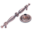 12.45 cm length with flower design furniture handle door handle, copper col X9E8