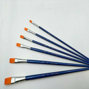 6 Pcs Oil Brush Set Nylon Painting Brush Flat Round Head for Student Drawing