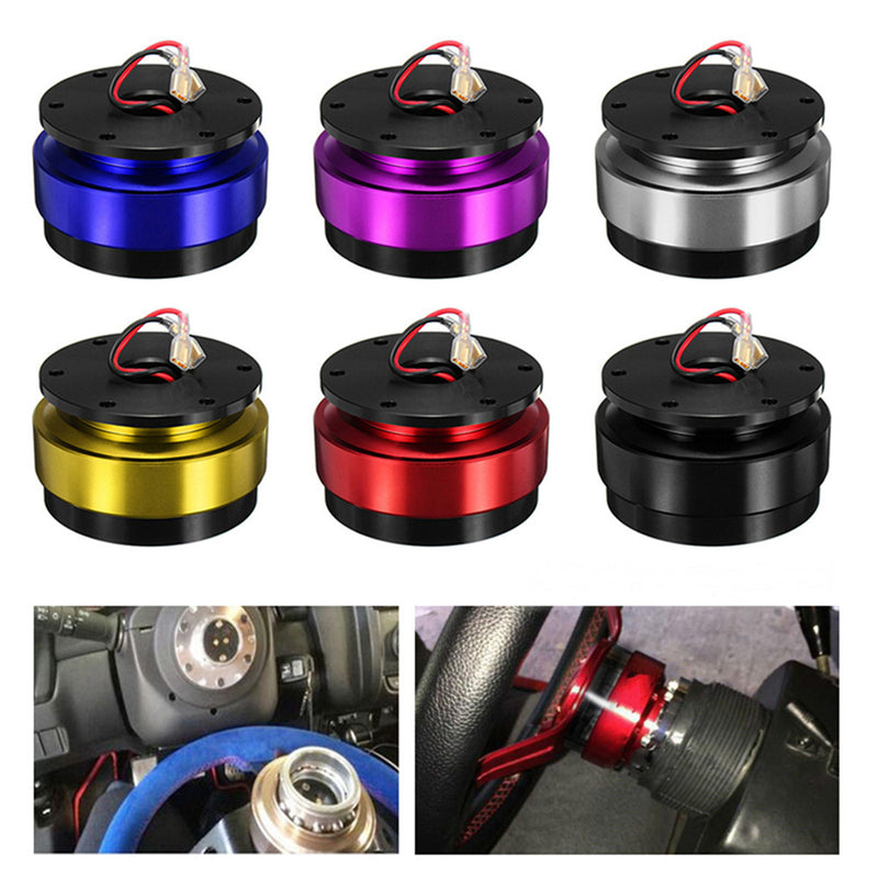 Universal Aluminum Alloy Steering Wheel Quick Release Hub Adapter Off Boss Kit