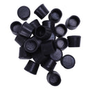24 Pieces 25mm Black Round Rubber Leg Foot Lid Holder for Furniture Chairs  T8N3