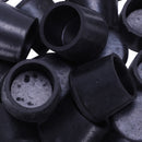 24 Pieces 25mm Black Round Rubber Leg Foot Lid Holder for Furniture Chairs  T8N3