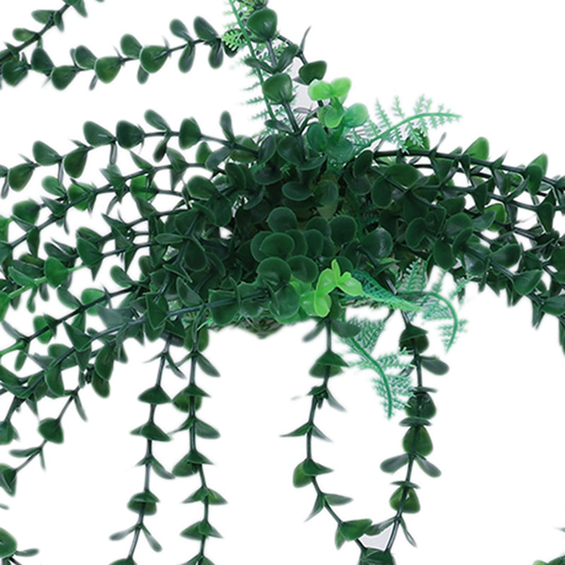 40cm Aquarium aquascaping Green artificial plant with ceramic base