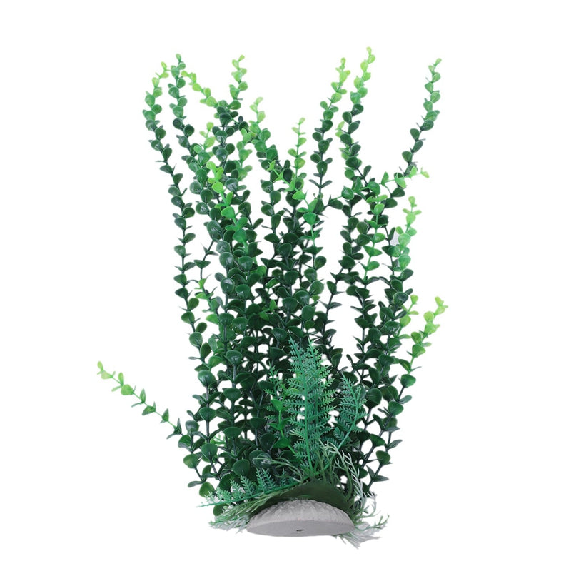 40cm Aquarium aquascaping Green artificial plant with ceramic base