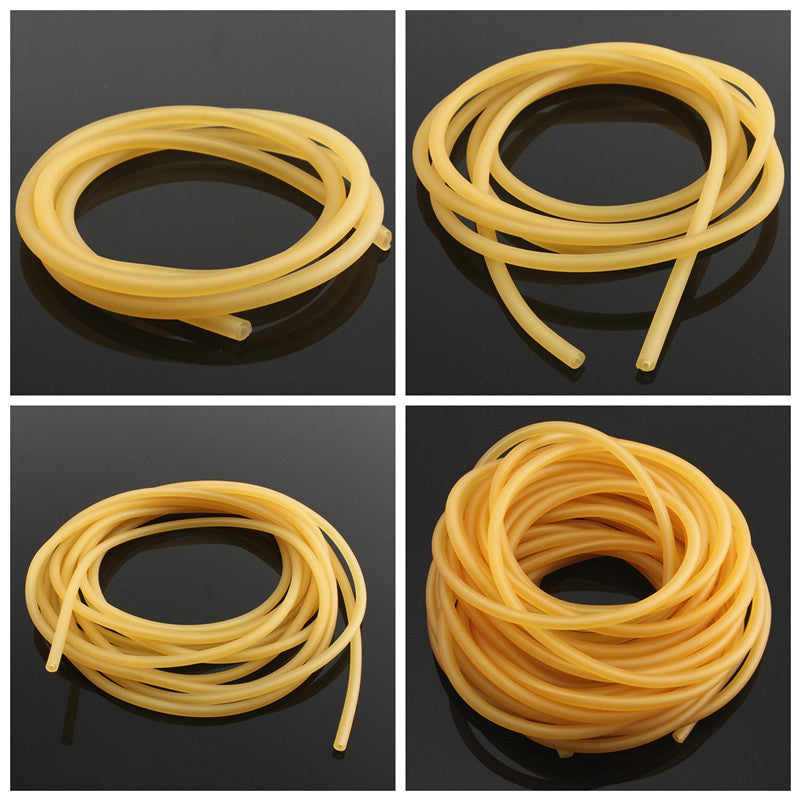 Yellow 2x5mm Natural Latex Rubber Surgical Band Tube Elastic Rubber Rope For Game 1/2/5/10M