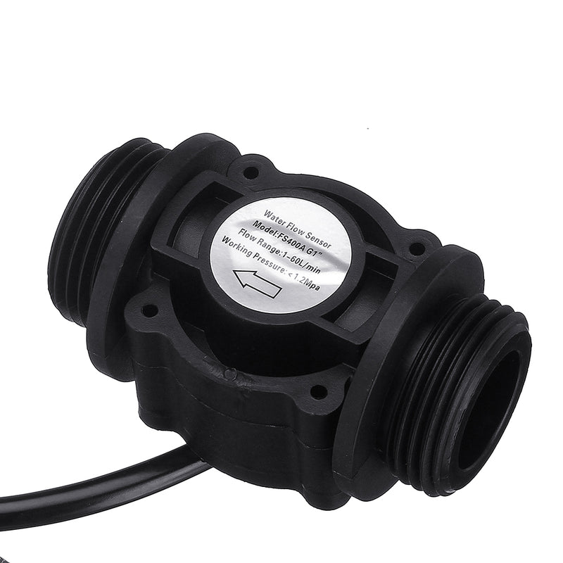 Water Flow Sensor Fuel Flow Meter Water Meter Sensor Flowmeter Water Sensor Counter Indicator FS400A G1 DN25 1-60l/min 1.2MPA