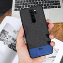 Bakeey Luxury Fabric Splice Soft Silicone Edge Shockproof Protective Case For Xiaomi Redmi Note 8 Pro