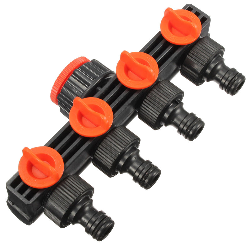 1/2 Inch 4 Way Splitter Garden Water Hose Tap Internal Thread Quick Connector