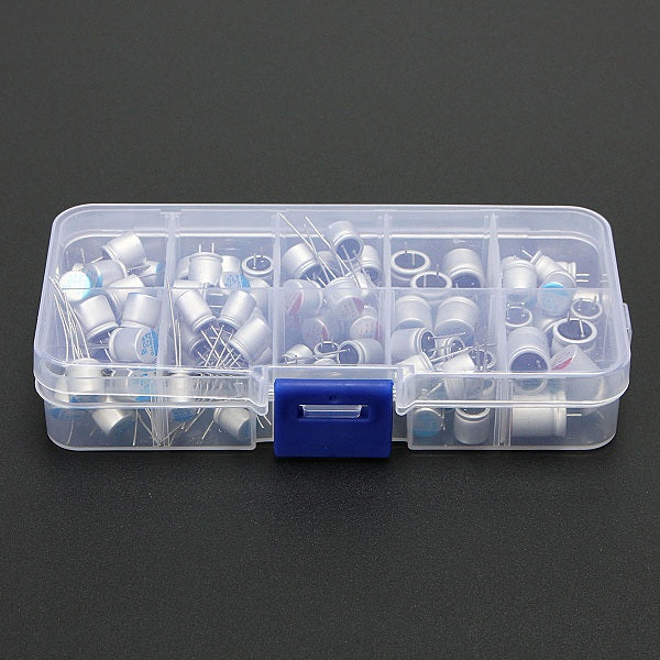 10 Values 90pcs Solid Capacitor Assorted Kit 2.5V~16V 100uF~1500uF With Box