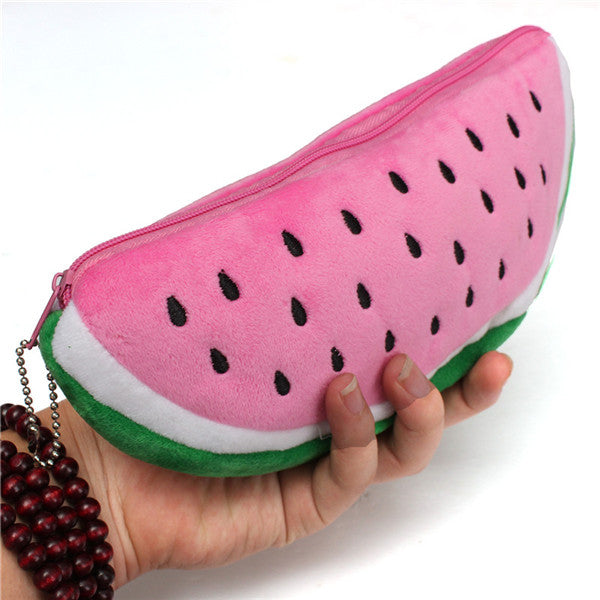 Big Volume Watermelon Kids Pen Pencil Bag Case Gift Pendant Cosmetics Purse Wallet Holder Pouch