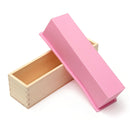 Silicone Loaf Bread Cake Mold Soap Making Mould Biscuit Baking Tool with Wooden Box
