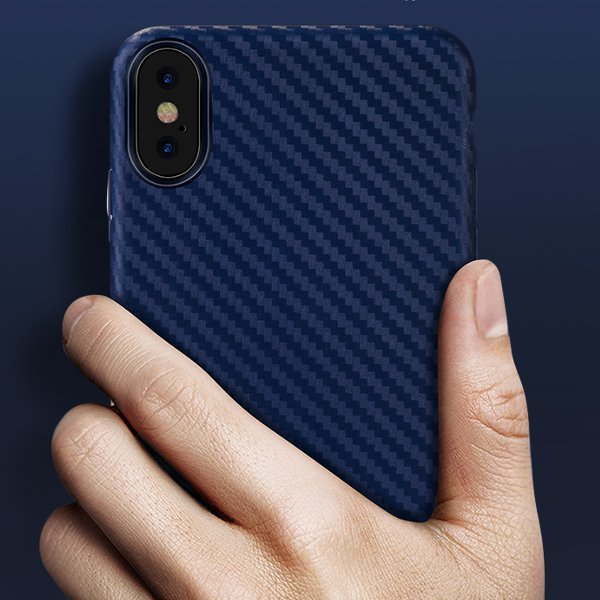 Bakeey Carbon Fiber Anti Fingerprint PP Case For iPhone X