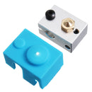 V6 PT100 Aluminum Block Silicone Case Kit with 2m Thermistor Wire for 3D Printer