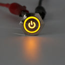 5 Pin 19mm LED Silver Steel Push Button Latching Power Switch Waterproof 12V