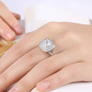 INALIS Zircon Platinum Anniversary Gift Wedding Finger Rings