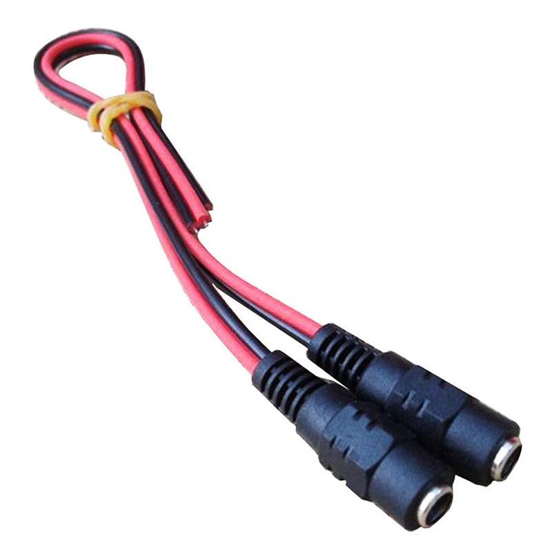 50Pcs 12V Female DC Power Socket Jack Plug Wire Connector Cable CCTV DC 5.5  x 2.1mm