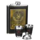 IPRee Outdoor 8oz Liquor Bottles CCCP Stainless Steel Hip Flask Whiskey Cup Funnel
