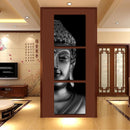 Miico Hand Painted Three Combination Decorative Paintings Half Bud-dha Wall Art For Home Decoration