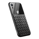 Baseus Protective Case For iPhone XR Scratch Resistant Tempered Glass Woven TPU Back Cover