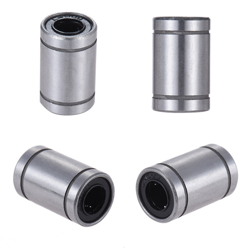 4Pcs Anet LM8UU Linear Ball Bearings 8mm Bore Dia 15mm OD 24mm Length Rubber Linear Ball Bearing Bushing for 3D Printer