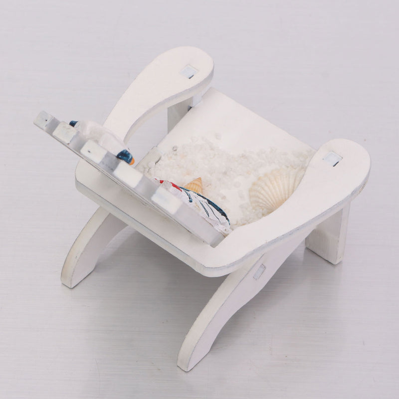Mediterranean Style Wooden Mini Chairs Desktop Ornaments Home Garden Decoration Furnishings