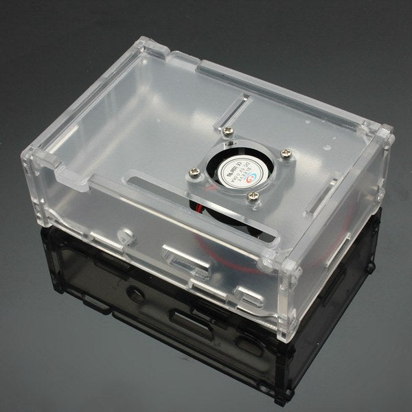 Acrylic Case with Cooling Fan for Raspberry Pi Model B+