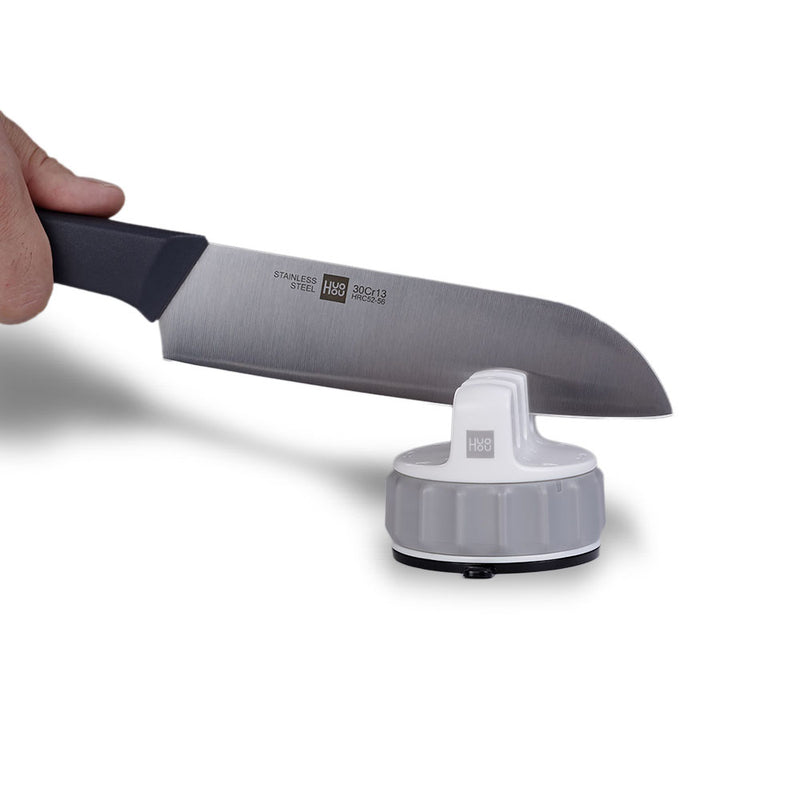 HUOHOU Fixable Knife Sharpener Sharpen Stone Trible Wheel Whetstone Sharpeners Sharpening Tool Grindstone From Xiaomi Youpin