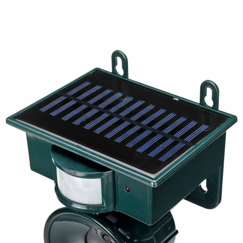 Solar Ultrasonic PIR Sensor Pest Animal Repeller Scarer Deterrent Bird Cat Dog