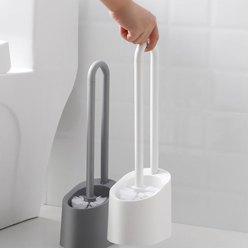 Bathroom Magnetic Cleaning Brush PP Plastic Bathroom Accessories Set Home Long Handle Shower Room Portable Toilet Brush