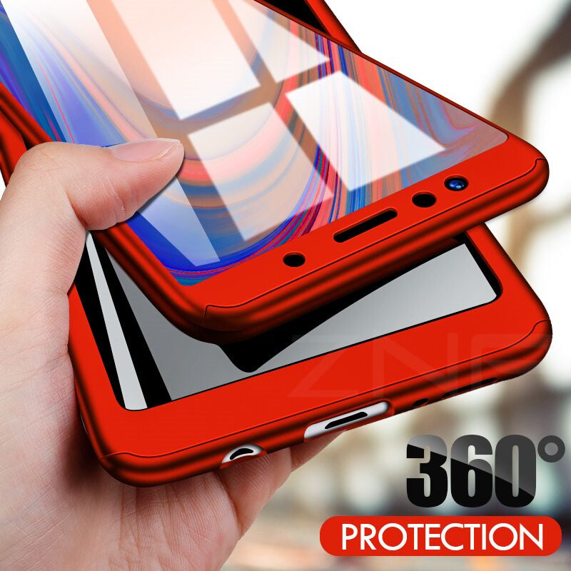 Bakeey 360 Full Body PC Front+Back Cover Protective Case With Screen Protector For Samsung Galaxy A9 2018/A7 2018/A8 2018/A8 Plus 2018