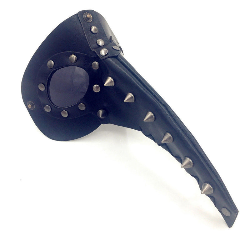 Steampunk Plague Doctor Mask Halloween Horror Face Fancy Dress Costume Leather