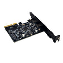 ITHOO PCE2TYC-A31 USB3.1 Dual Type-C SSD PCI-E Expansion Card with 15PIN Power Interface 10Gbps for Desktop Computer