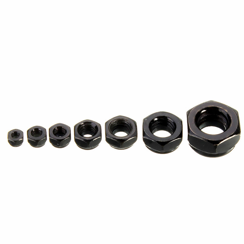 Suleve CS1 50pcs Carbon Steel Self Locking Hex Nut Nylon Insert Lock Nut M2/M2.5/M3/M4/M5/M6/M8/M10/M12