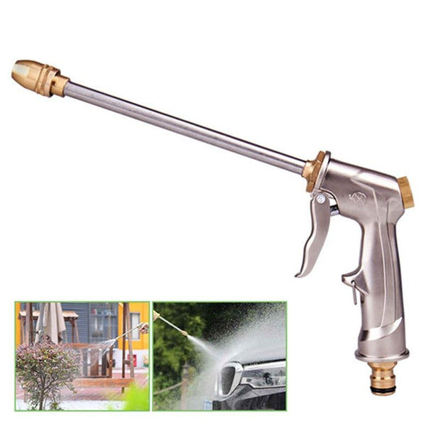 High Pressure Metal Plated Hose Nozzle Water Power Sprayer Garden Car Washer