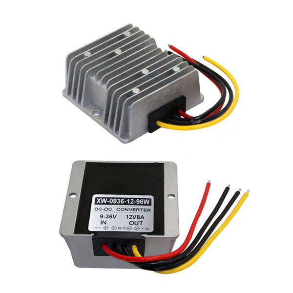 Waterproof 9-36V to 12V 8A Boost Buck Regulator 12V 24V to 12V 8A 96W Automatic Step up and Step Down Power Supply Converter