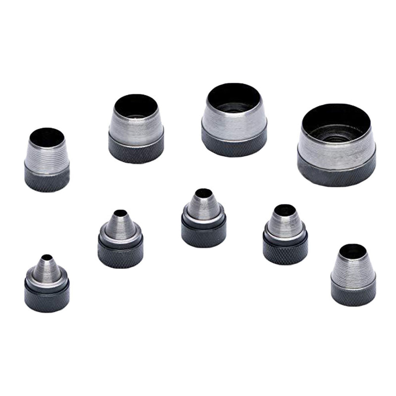 10pcs Heavy Duty Hollow Punch Kit Set Gasket Leather Rubber Punching DIY Leather Craft Tool Perforating Tools