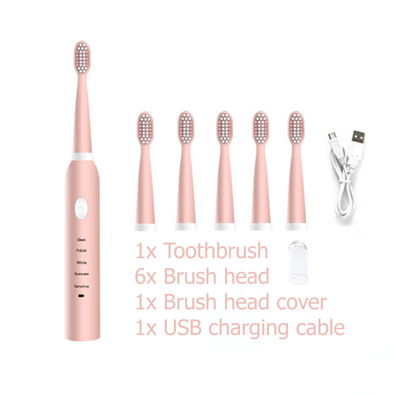 USB Intelligent Electric Toothbrush Portable Waterpoof Sonic Powerful Vibration Toothbrush Soft Brush Tooth Cleaner for Kids