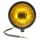 5.75" Motorcycle Headlight Light Retro Metal Yellow Len For Harley Bobber Chopper
