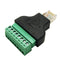 Excellway RJ45 Network Adapter 8P8C Crystal Head to 8PIN Terminal Rj45 To Screw Term Block Adapter