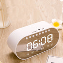 Bakeey T1 Wireless bluetooth Speaker Dual Drivers Dual Alarm Clock LED Display FM Radio TF Card Heavy Bass Stereo Speaker with Mic
