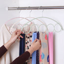 1Pc 5 Ring Scarf Rack Plastic Cloth Hanger