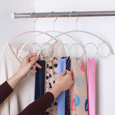 1Pc 5 Ring Scarf Rack Plastic Cloth Hanger