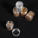 Gold Nail Art Glitter Dust Powder Silver Sequins Sheets Tips Manicure 3D Decoration Set