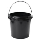 5L Plastic Round Water Bucket Hydroponics System DWC Black Thick Chemical Barrel with Lid Handle