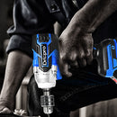 Drillpro Blue Impact Wrench Brushless Cordless Electric Wrench Power Tool 320N.M Torque without Battery