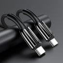 USAMS U442 Zinc Alloy 5A Type-C to Type-C Data Cable for Samsung Xiaomi Huawei