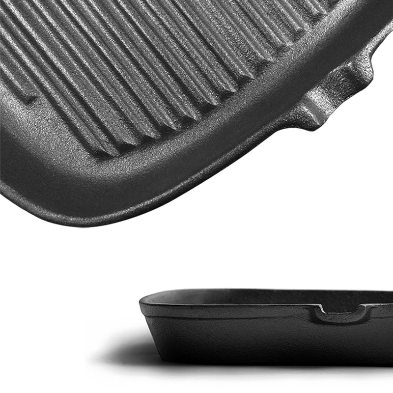 Non-Stick Cast Iron Grill Frying Pan Griddle BBQ Kitchen Cooking Baking Tool Non-Stick Pan